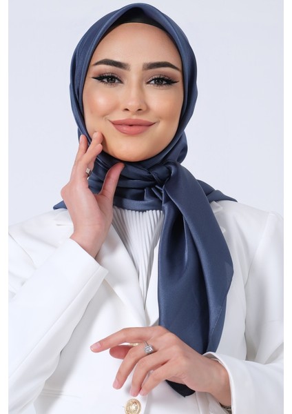 Indigo Harem Scarf Kristal Saten Eşarp modelleri