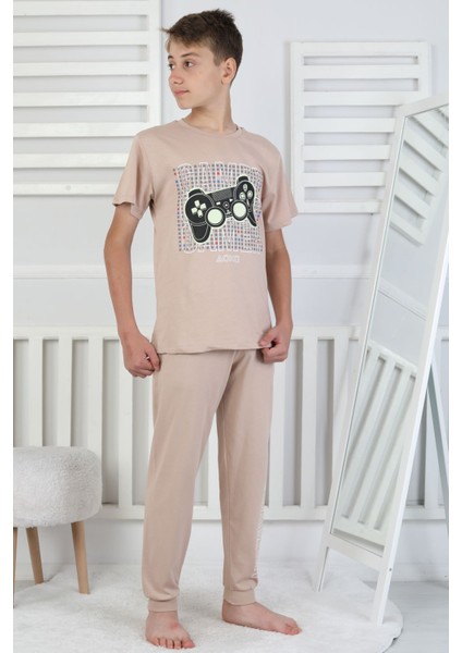 Gamer Console Desenli Kısa Kollu Erkek Çocuk Pijama Takımı fiyatları