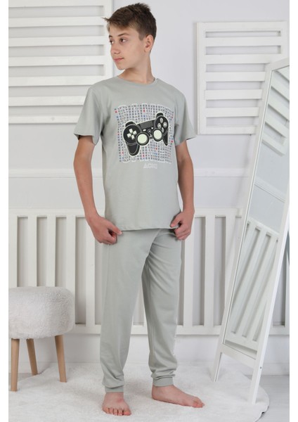 Gamer Console Desenli Kısa Kollu Erkek Çocuk Pijama Takımı fiyatları