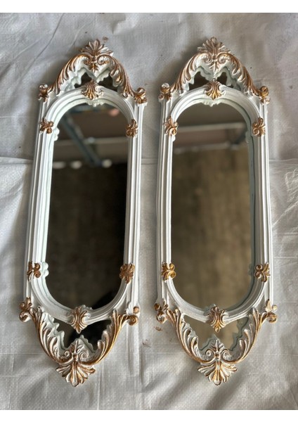 Şık Tasarım Ayna Uzun Ayna 70CM Beyaz 2li Set modelleri