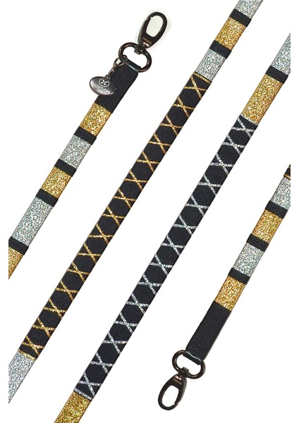 El Yapımı Çapraz Parlak Simli Telefon Askısı Silvery Gold fiyatları