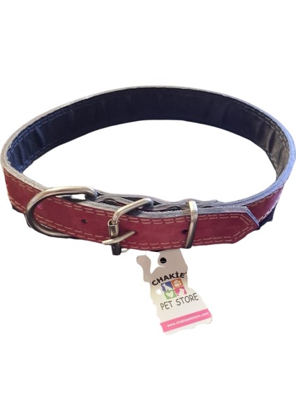 Emitasyon Köpek Tasması Kırmızı En 3 cm Boy 45-57 cm