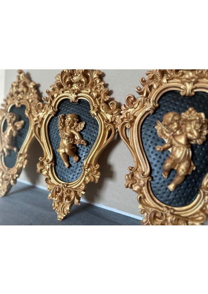 Melek Detaylı 3 Lü Tablo Büyük Boy 42 cm modelleri