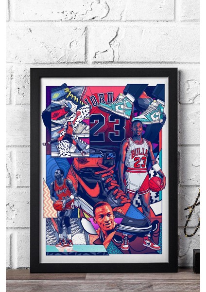 Michael Jordan Çerçeveli Tablo - Basketbol Nba Posteri Tablo