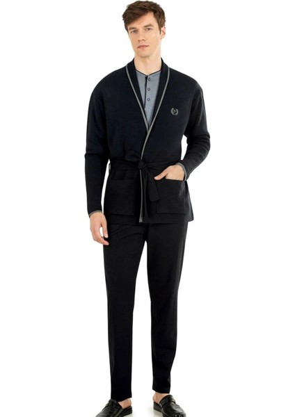 Erkek Triko Sabahlıklılı Uzun Kollu Özel Kutulu Pijama Takım fiyatları