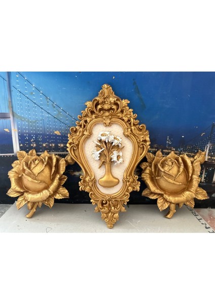 Özel Tasarım El Yapımı Vintage Tarzı Tablo 3lü Set modelleri