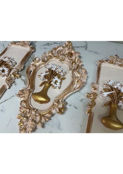 Modern Çiçekli Tablo 3 Lü Set fiyatları