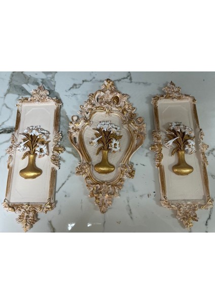 Modern Çiçekli Tablo 3 Lü Set modelleri