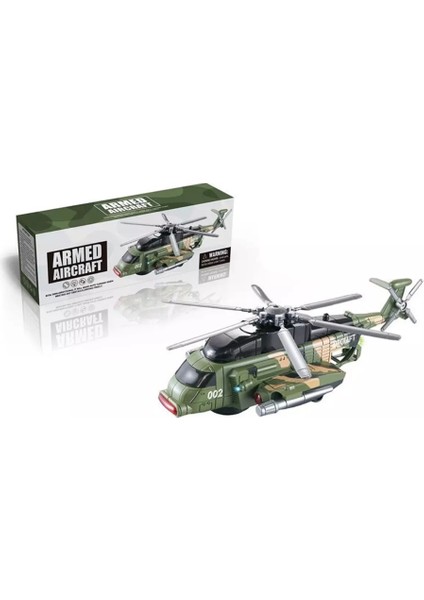 Pilli Çarp Dön Askeri Helikopter Işıklı Sesli fırsatları
