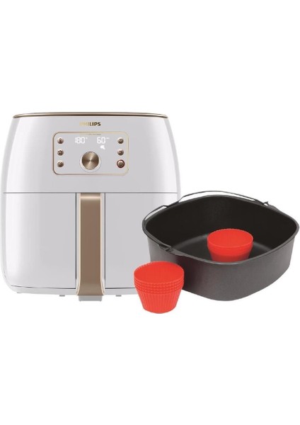 Xxl 7,3 Litre Geniş Hazneli Bulaşık Makinesinde Yıkanabilir, Quickclean Sepetli Airfryer & Fritöz +Mutfak Tartısı