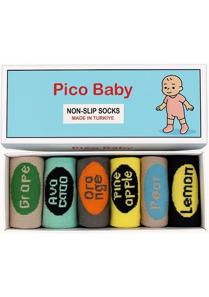 Kaydırmaz Tabanlı 6'lı Bambu Bebek Çorap fiyatları