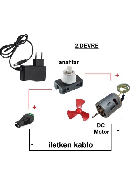 Kutulu 6 In 1 Motor ve Lamba Deney Seti (6 Devre) - Öğrenci Elektrik Devresi modelleri