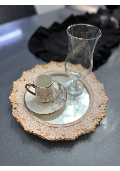 Dekoratif Aynalı Tepsi El Yapımı 30CM fiyatları