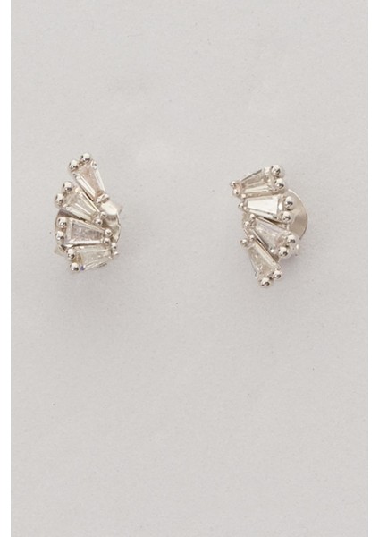 Baget Taşlı Rodyumlu Mini Gümüş Küpe 7376 fırsatları