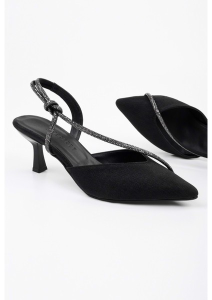 Kadın Hush Siyah Simli Kısa Topuklu Stiletto fiyatları