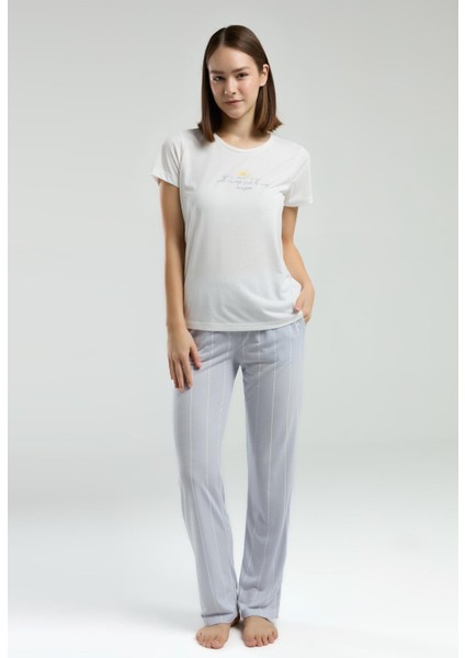 Kadın Bisiklet Yaka Kısa Kol Pijama Takım fiyatları