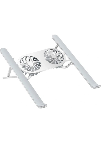 Çift Fanlı Taşınabilir Alüminyum Notebook Soğutucu Stand (5047)