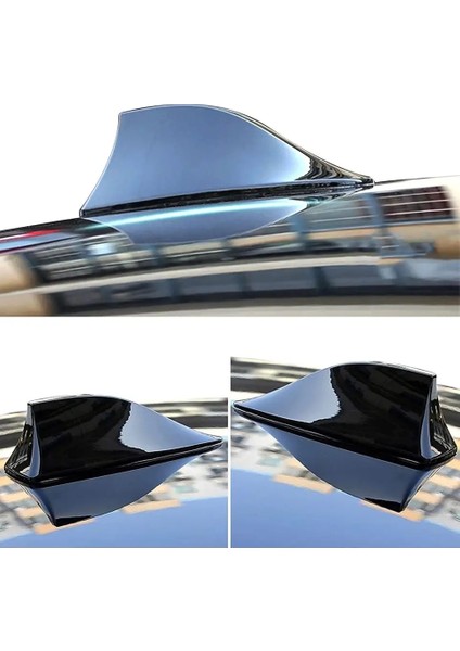 A4 Uyumlu Balina Anten Parlak Siyah Shark (Contasız)