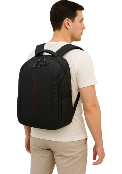 Sırt Çanta 17.3''inç Laptop Bölmeli Siyah Unisex
