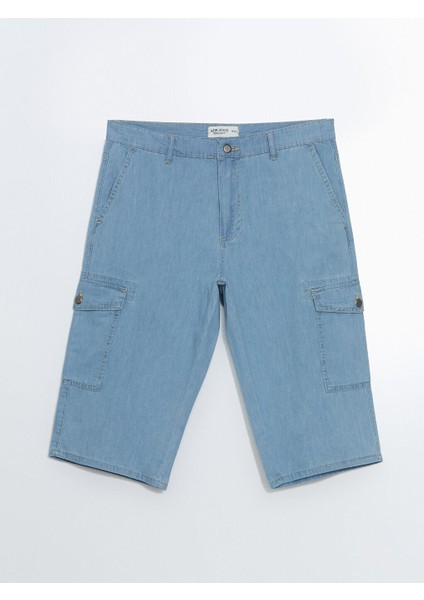 Yeni Sezon Standart Kalip Erkek Jean Sort - S5KF09Z8