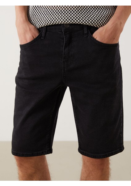 Yeni Sezon Slim Fit Erkek Jean Sort - S5KA14Z8