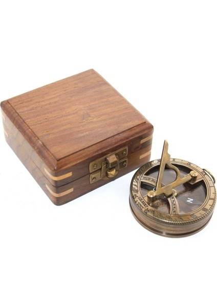 Ahşap Kutulu Pusula 9*4 cm