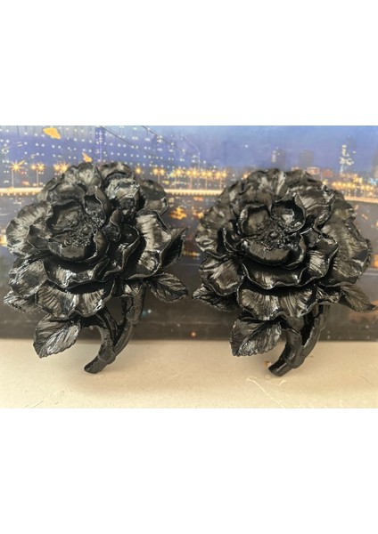 Duvar Gülü Dekoratif Şakayık 2li Siyah 25CM fırsatları