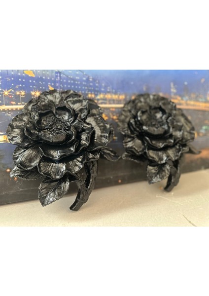 Duvar Gülü Dekoratif Şakayık 2li Siyah 25CM indirimleri