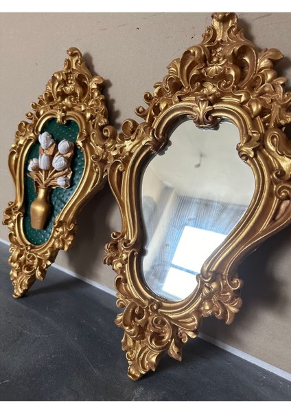 Çiçek ve Ayna 2li Set 42CM