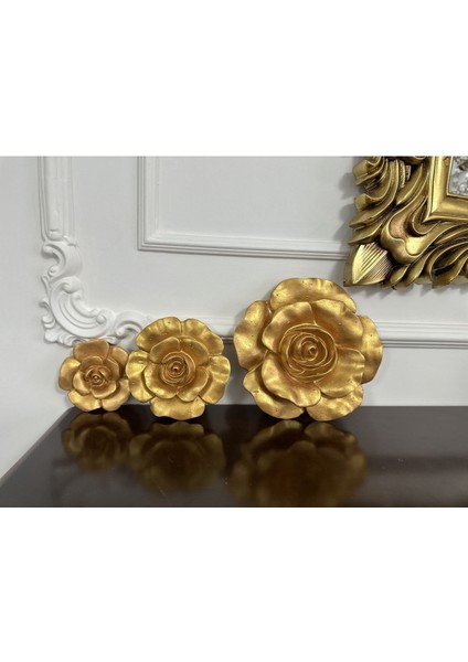 Gold Duvar Gülü , Dekoratif Masa Duvar Süsü