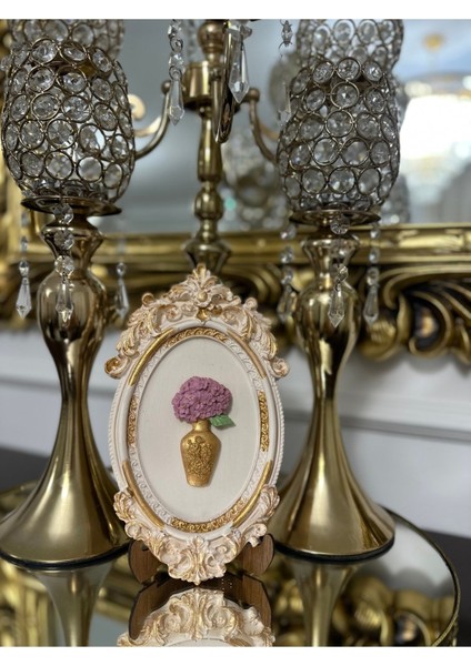 Çiçekli Duvar Masa Süsü Tablo