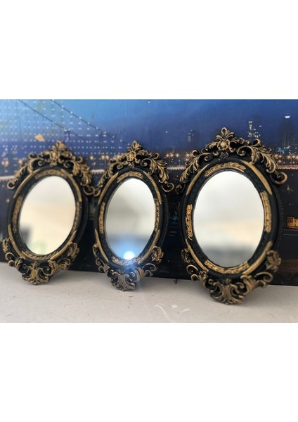 Duvar Masa Ayna Tasarım 3lü Set 22CM modelleri