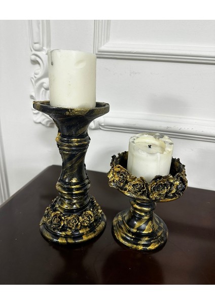 Şık El Yapımı Mumluk , Şamdan 2 Li Takım fiyatları