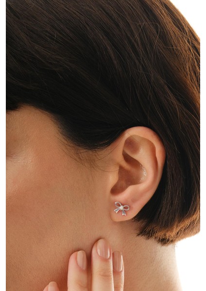 Incili Fiyonk Rodyumlu Mini Gümüş Küpe 7368 fiyatları