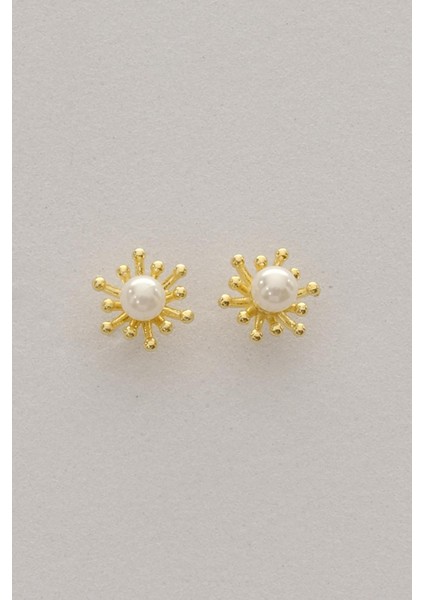 Incili Güneş Altın Kaplama Mini Gümüş Küpe 7364 indirimleri