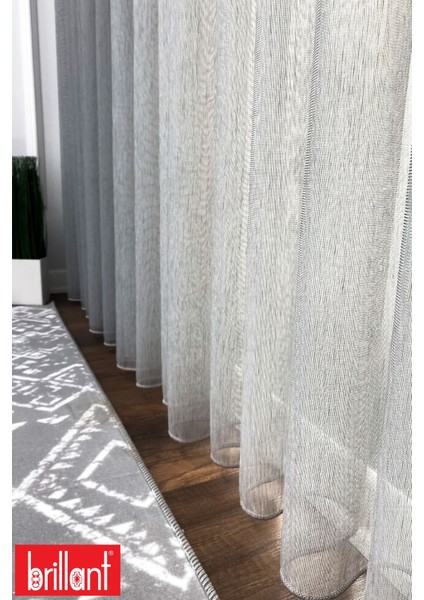 Tt Gri 1/2,5 Normal Pileli Ütü Istemez Kırışmaz Düz Tül Perde fırsatları