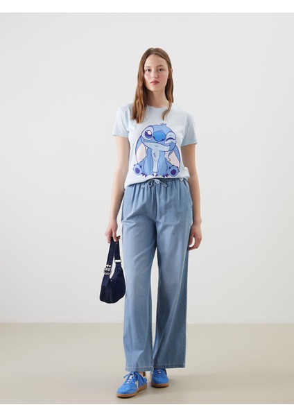 Yeni Sezon Bisiklet Yaka Stitch Baskili Kadin Tisort - S5OY23Z8 fiyatları