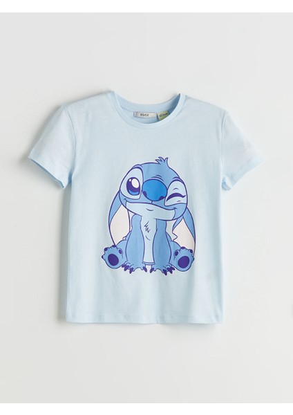 Yeni Sezon Bisiklet Yaka Stitch Baskili Kadin Tisort - S5OY23Z8 indirimleri