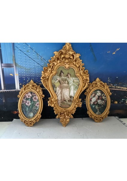 El Yapımı Tablo Vintage Tarzı 3lü Set modelleri