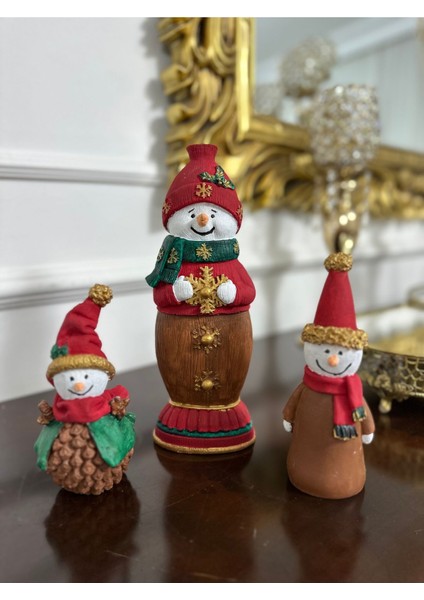 Kardan Adam 3 Lü Set ,yeni Yıl Noel Polyester Set indirimleri