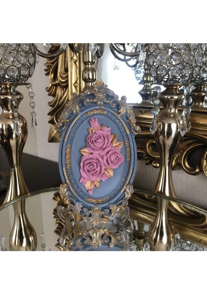 Çerçeveli Çiçekli Masa Duvar Süsü