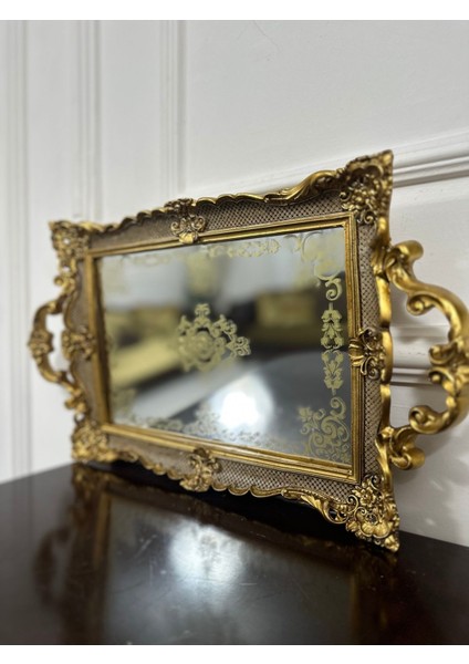 Polyester Aynalı Söz Nişan Çay Kahve Tepsisi , Şık Tasarım Tepsi fiyatları