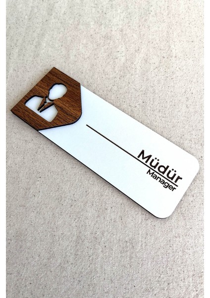 Müdür Kapı Tabelası – Mdf Ofis Oda Isimliği | 19X7 cm Çift Katmanlı modelleri