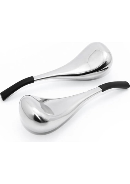 Chilly 2 Adet Yüz Masajı Buz Küresi Paslanmaz Çelik Gua Sha Kriyoterapi Oyuntulu Yüz Masaj Aleti