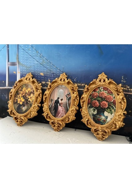 El Yapımı Tablo Vintage Tarzı 3lü Duvar Pano