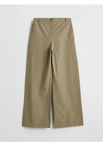 Yeni Sezon Standart Fit Poplin Kadin Pantolon - S5MO15Z8 indirimleri