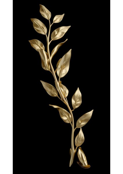 | Altın Renk Yaprak Dalı Kombini (Plants) |çerçeveli Cam Tablo 2li Dikey fiyatları