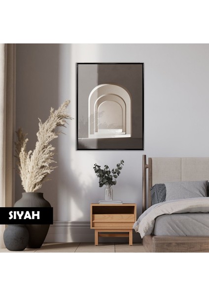 |bohem Kapı Kiriş Modeli (Oval) |çerçeveli Temperli Cam Tablo Tekli Dikey