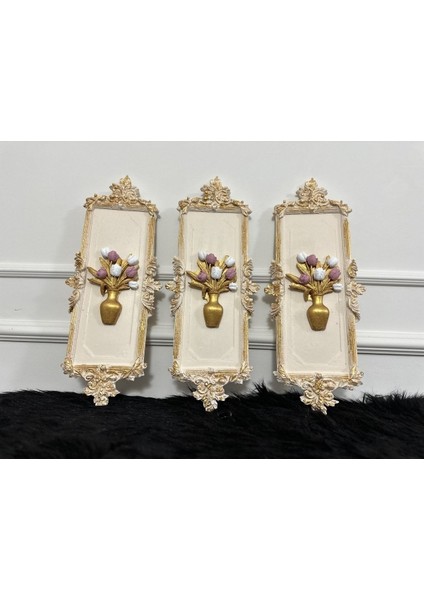 Duvar Tablosu 3 Lü Set , Modern Tasarım Dekoratif Aksesuar