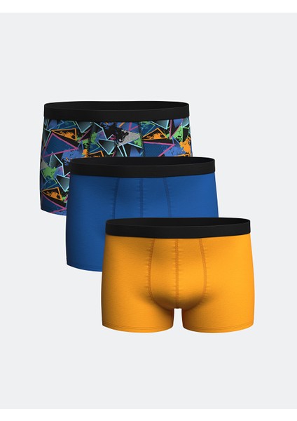 Yeni Sezon Standart Kalip Pamuklu Esnek Erkek Boxer 3'lu - S55933Z8
